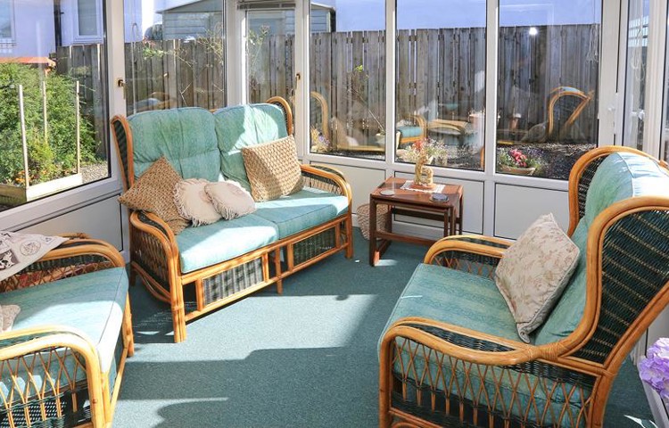 The sunny conservatory at  Abbeyfield House, Barnoldswick BB18 5JX