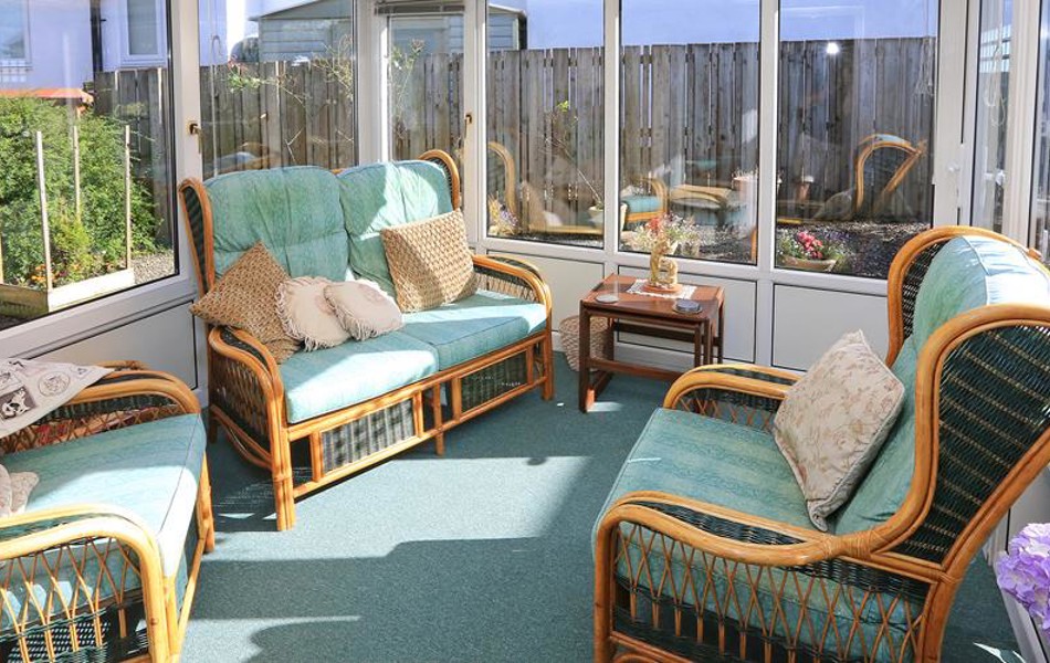 The sunny conservatory at  Abbeyfield House, Barnoldswick BB18 5JX