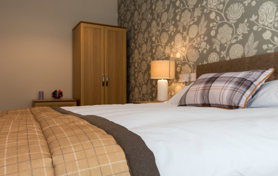 An example of one of the bedrooms in our apartments