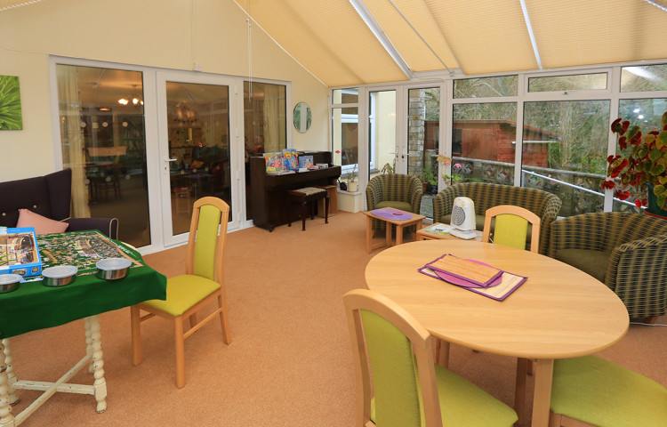 The conservatory at Abbeyfield House, Beaminster DT8 3EQ