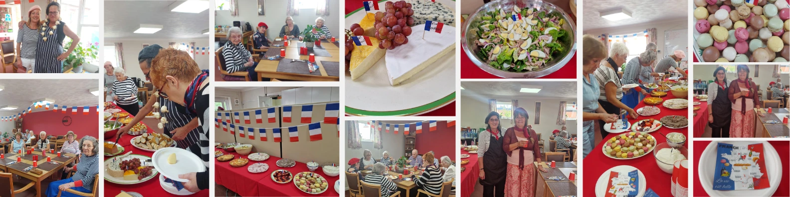 Collage of photos from The Old Vicarage's French Day