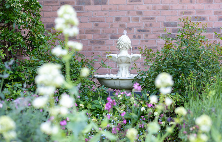 Flowers And Fountain At Carnarvon House