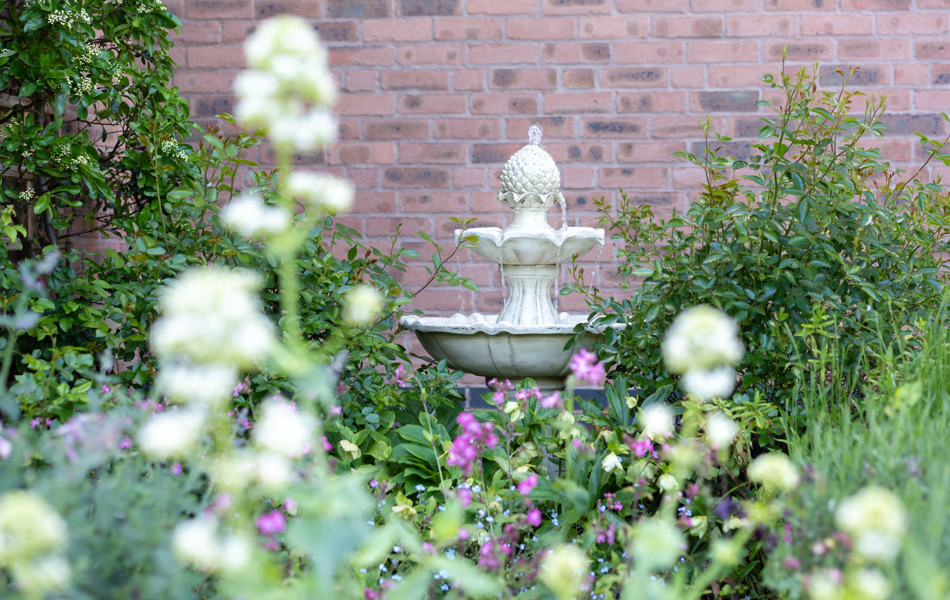 Flowers And Fountain At Carnarvon House
