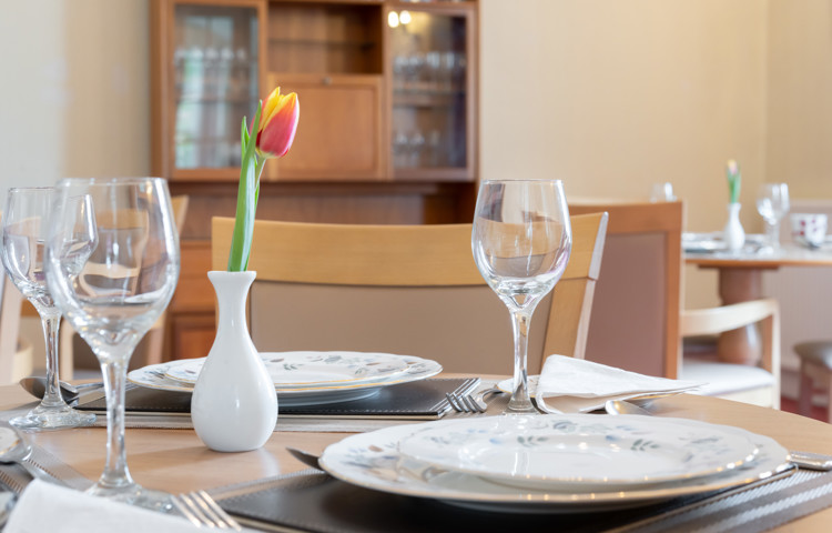 Dining Table Set For Dinner At Bolton Lodge And Proctor House