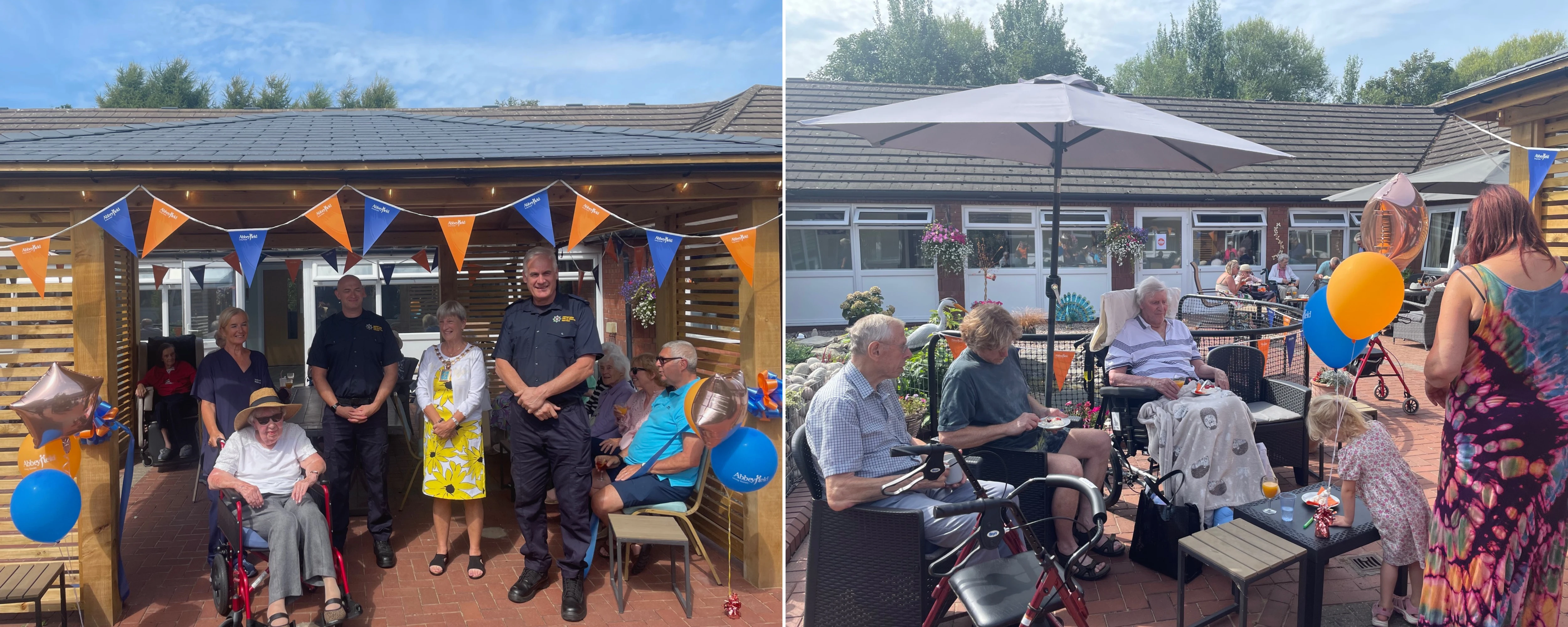 Halcyon House courtyard and gardening club opening party