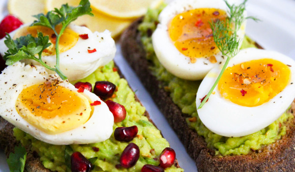 Close Up Of Eggs And Avocado On Toast