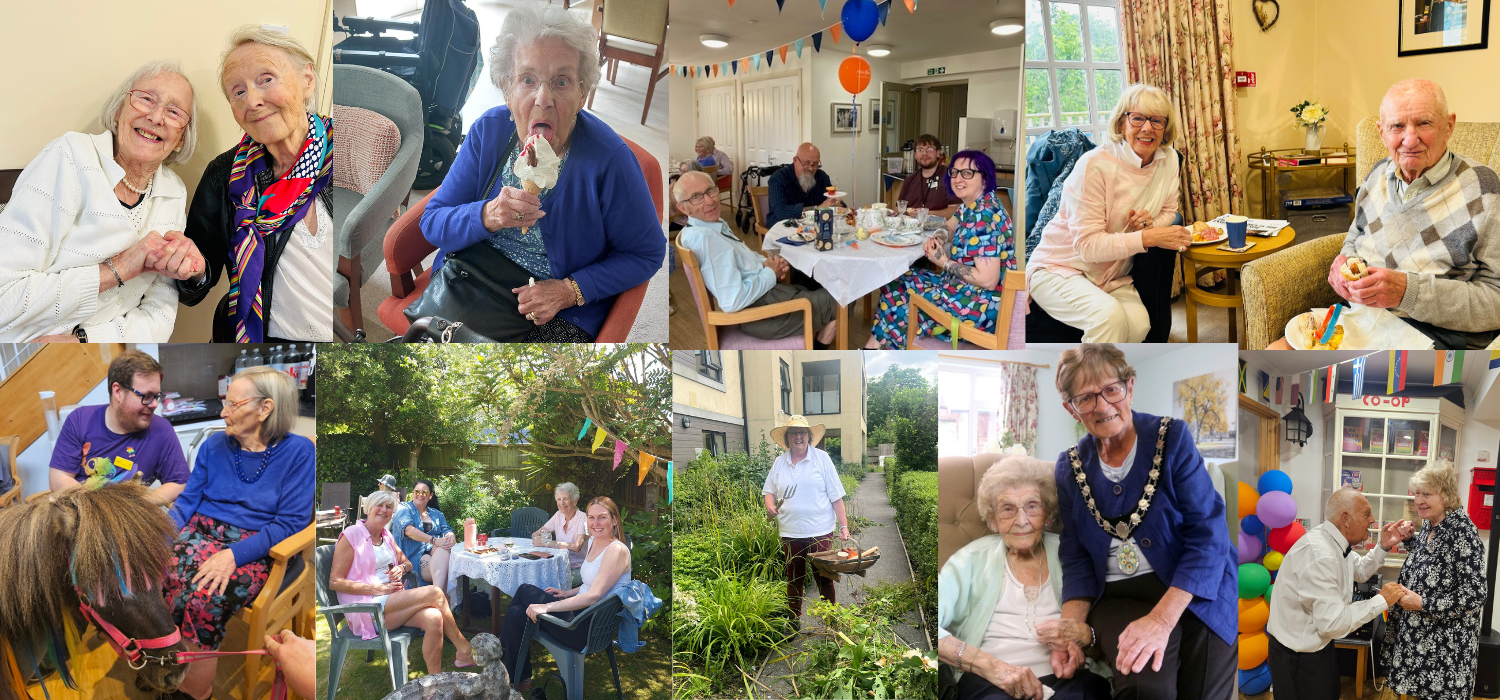 Collage of photos from Abbeyfield Week celebrations