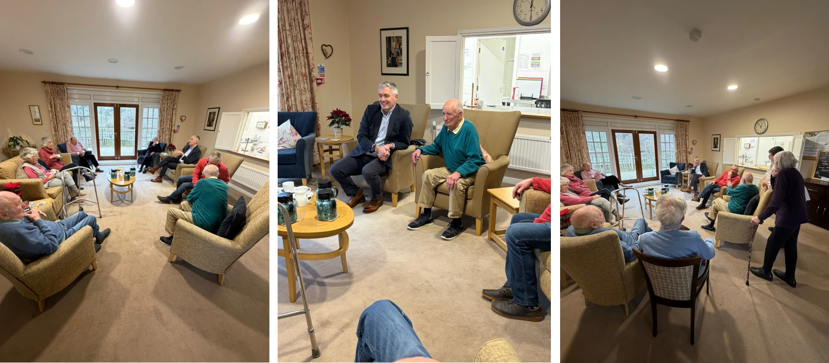 Collection of photos of Warkworth residents meeting with David Smith MP