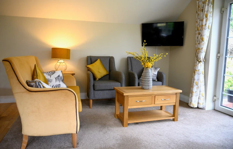 Bright modern lounge area