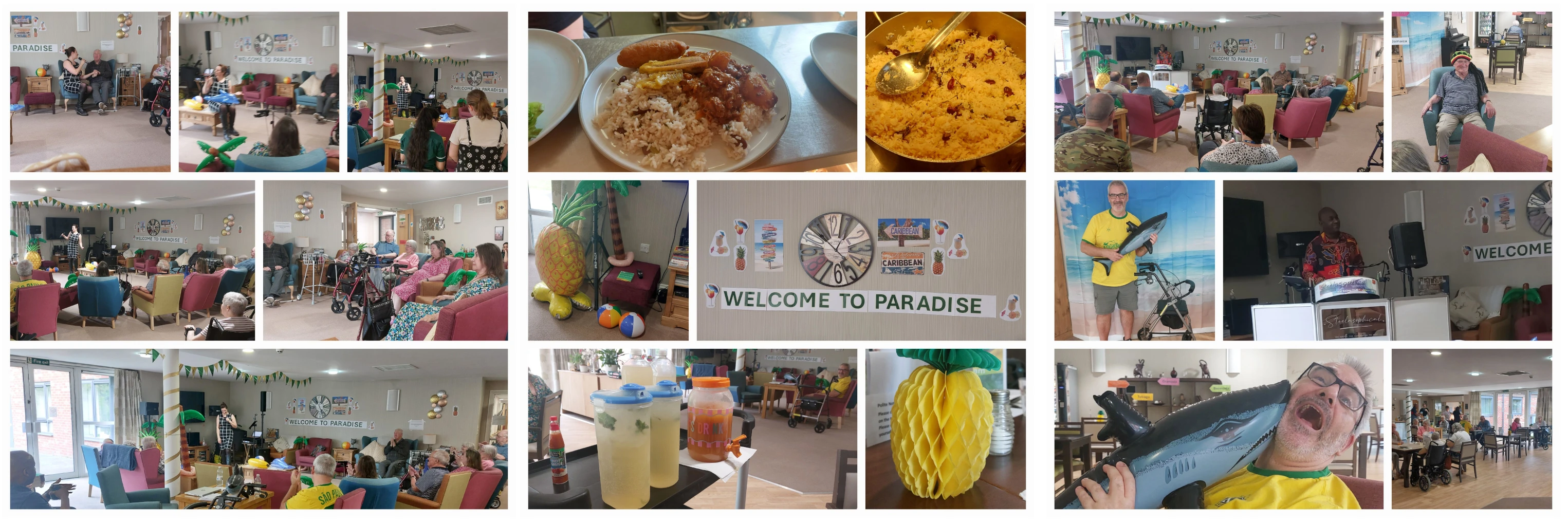 Photos showing Caribbean celebrations at Hampton House