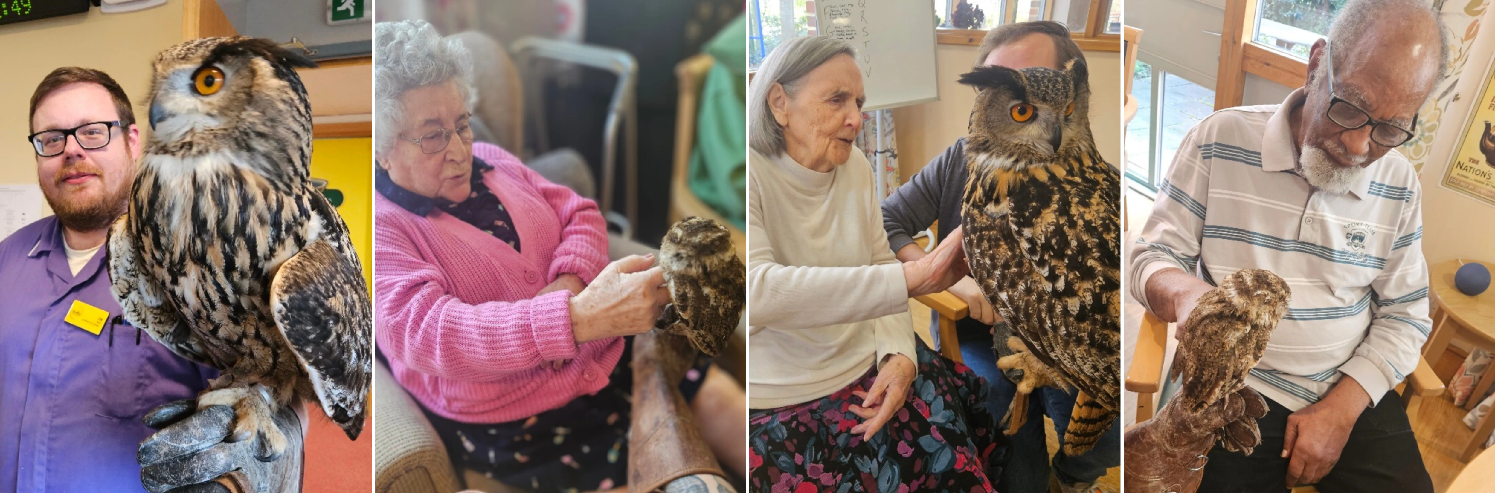 Owls visited Abbeyfield House, New Malden