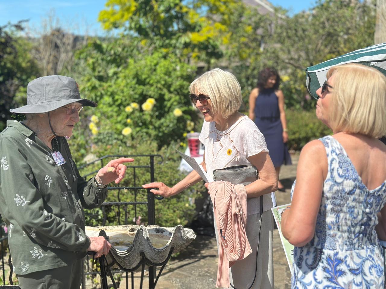 Guests and resident enjoy the Corbridge Open Garden fundraiser at Riverhill