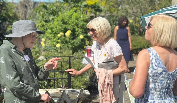 Guests and resident enjoy the Corbridge Open Garden fundraiser at Riverhill