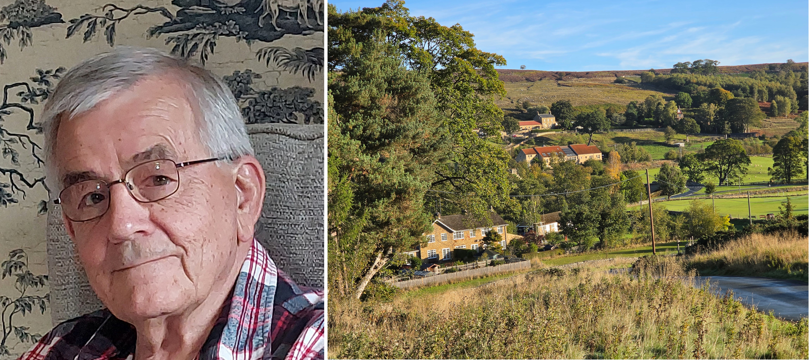 Stuart and a beautiful view from Esk Moors Lodge