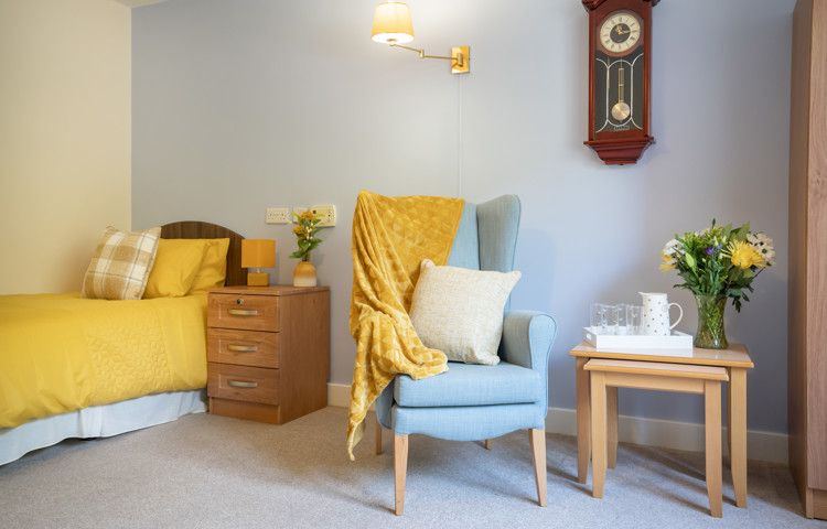 En-suite bedroom at Sandwood Care Home
