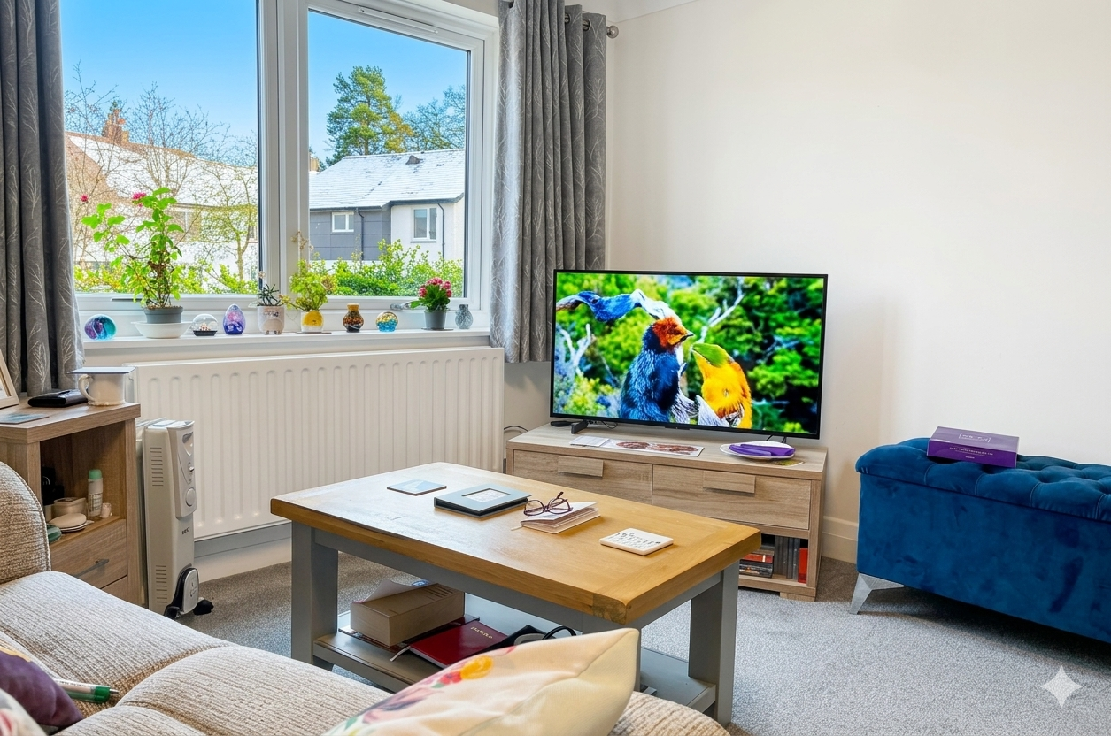Apartment Lounge Area, Abbeyfield Nine Oaks In Windermere LA23 1BB