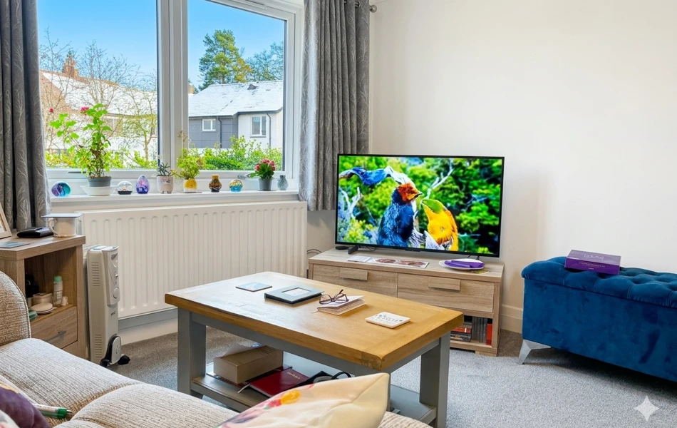 Apartment Lounge Area, Abbeyfield Nine Oaks In Windermere LA23 1BB