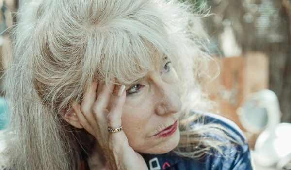 Sad Pensive Older Woman
