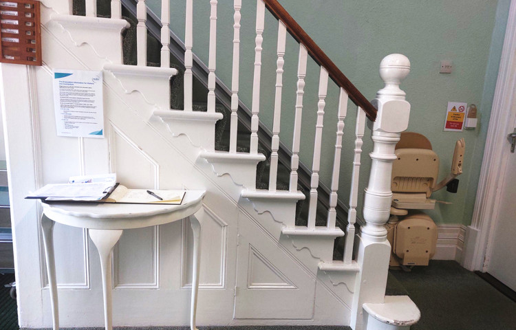 Staircase And Stair Lift At Abbeyfield House, Havant PO9 2SS
