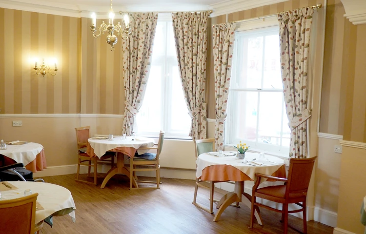 Dining room table and chairs at Hill House