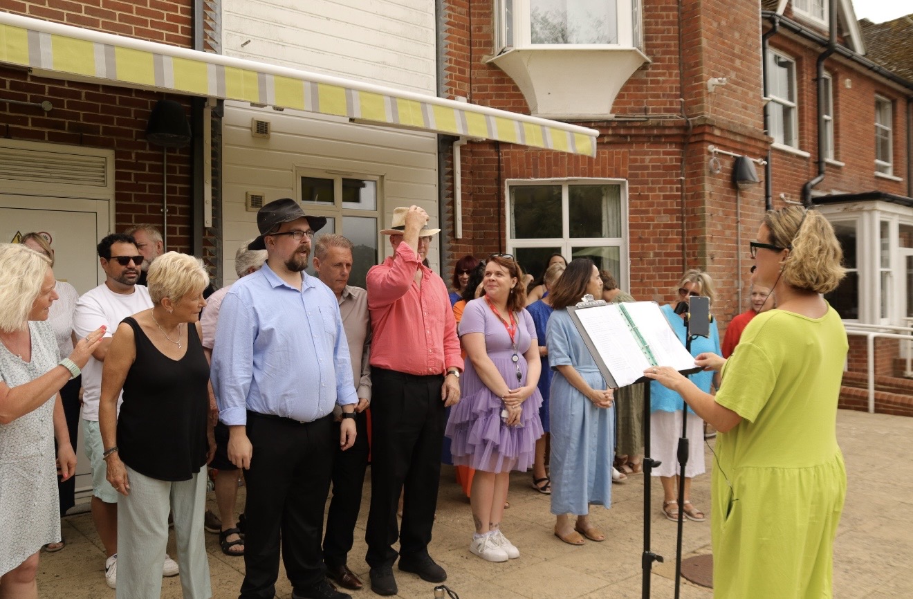 BHOS choir performing at Westall House