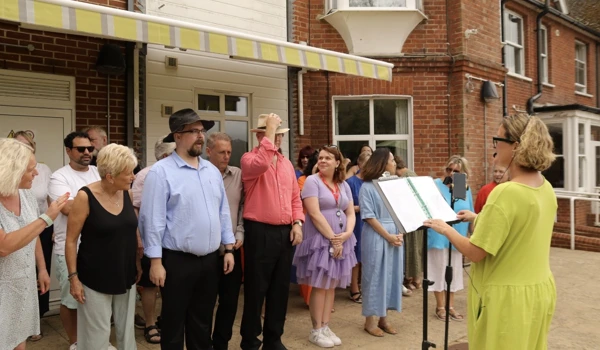 BHOS choir performing at Westall House