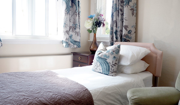 Single bed in bedroom, Honiton, Devon