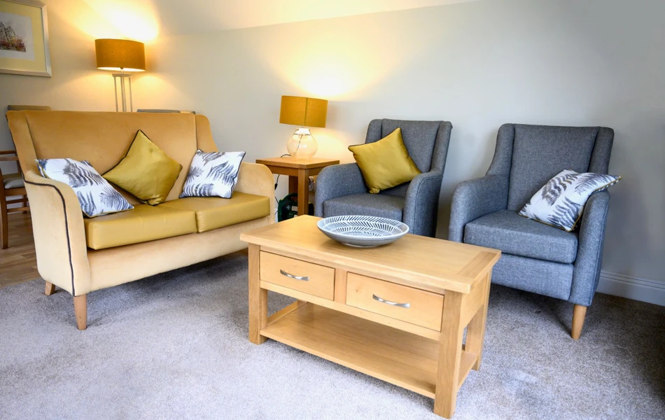 Lounge area with coffee table