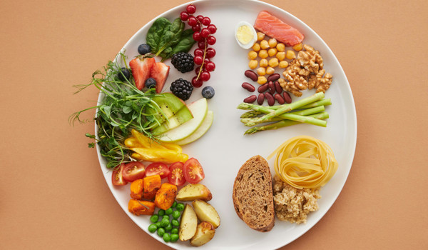Selection Of Healthy Food On A Plate