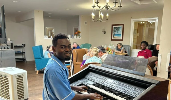 Elvis Playing Piano