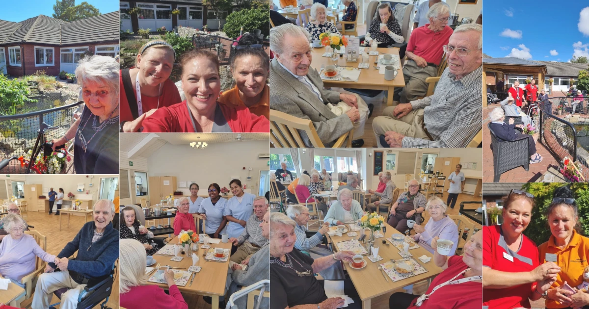 Photo collage from Halcyon House's International Friendship Day celebrations