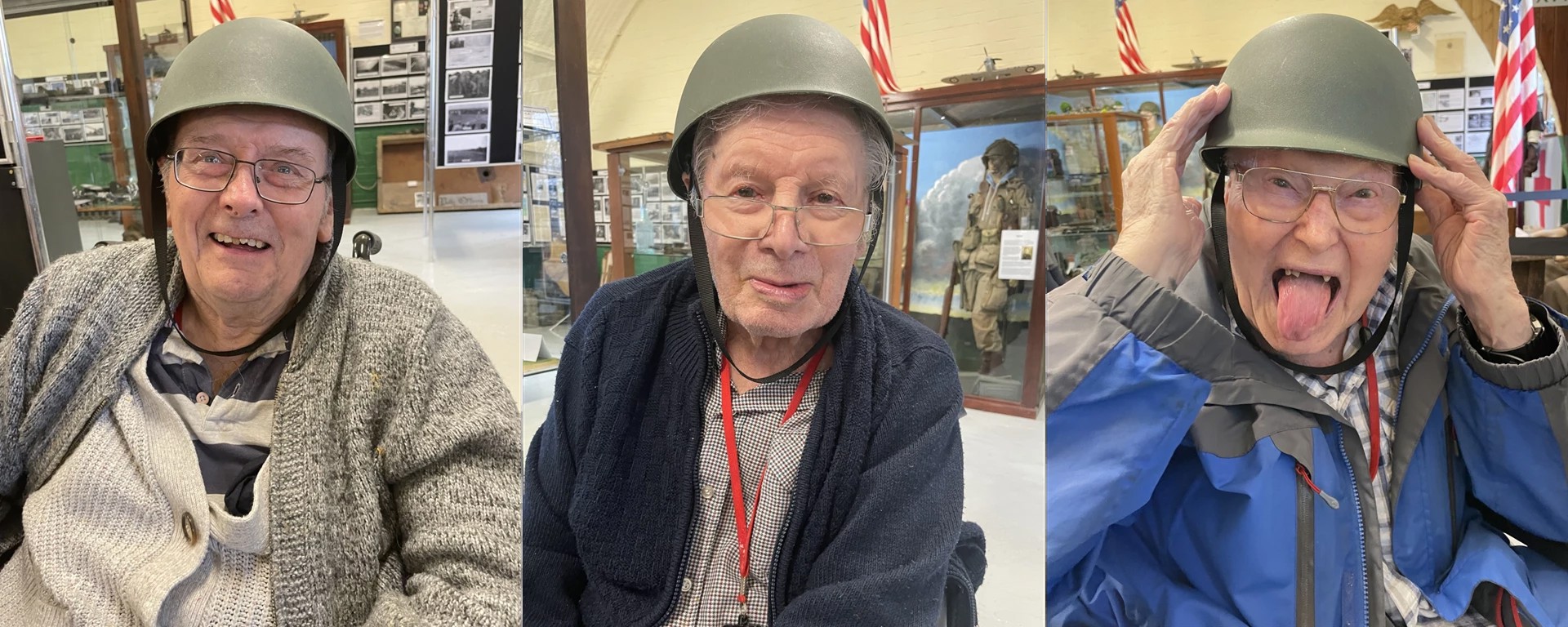 Three of the veteran residents at the centre