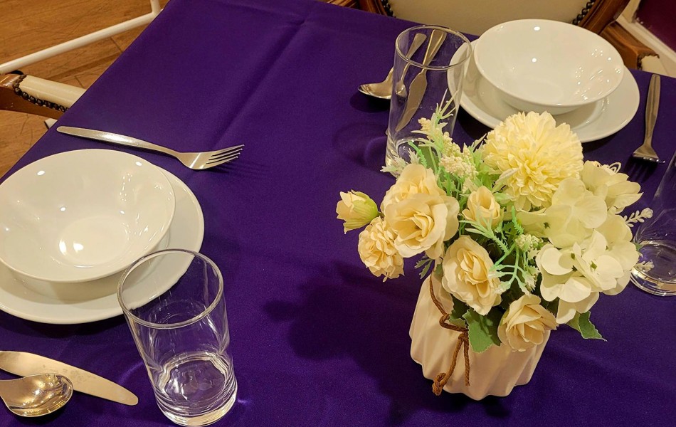 Table Set For Dinner At Winnersh, RG41 5WN