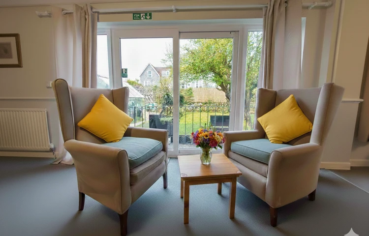 Lounge Area With Garden View, Abbeyfield House, Weston Super Mare BS23 3BB