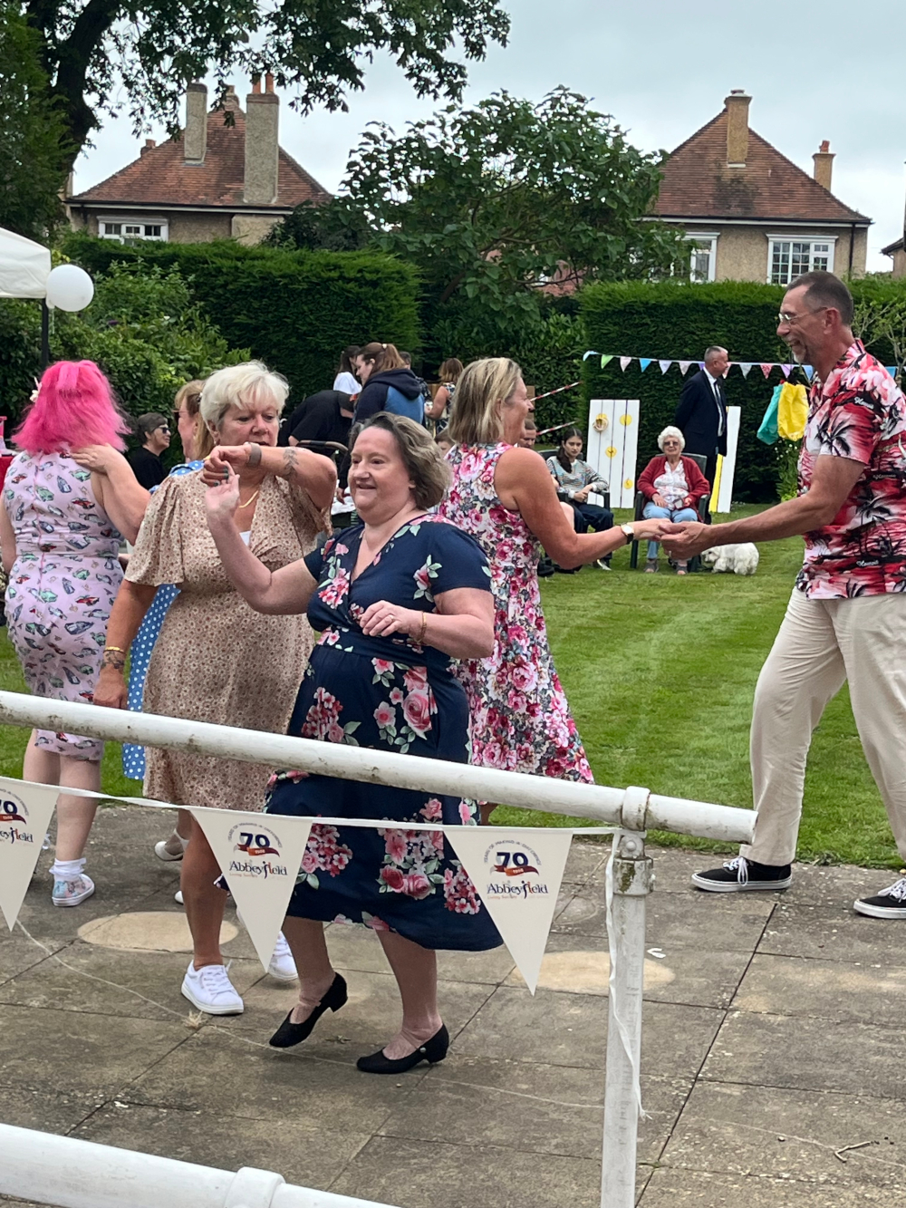 Tamar House Residents And Guest Enjoying 70Th Celebrations
