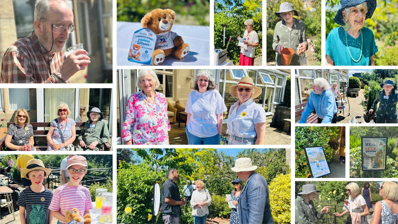 Collage of photos from Riverhill's Open Garden Event