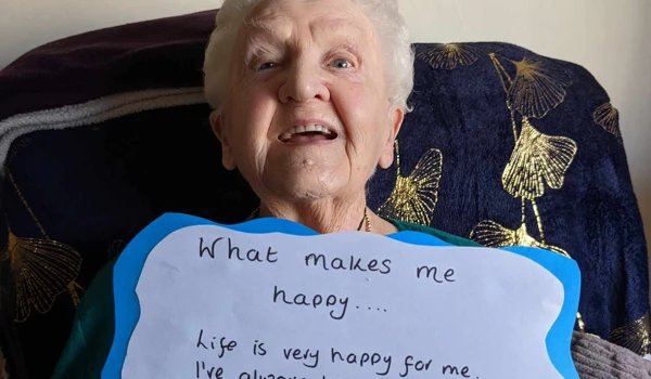 Resident From Bramhall Holding What Makes Me Happy Statement