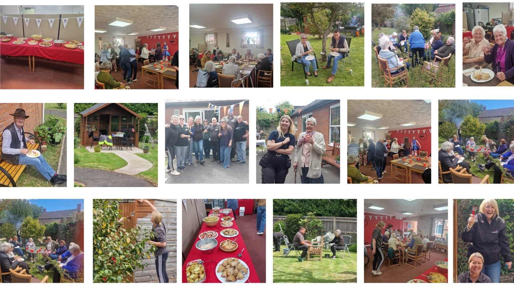 Collage of photos from ABBA tribute act and Churchill Volunteers