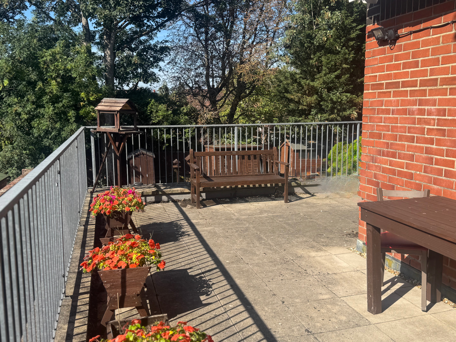 Bright And Sunny Outdoor Area For Residents To Enjoy At Abbeyfield House, Southampton