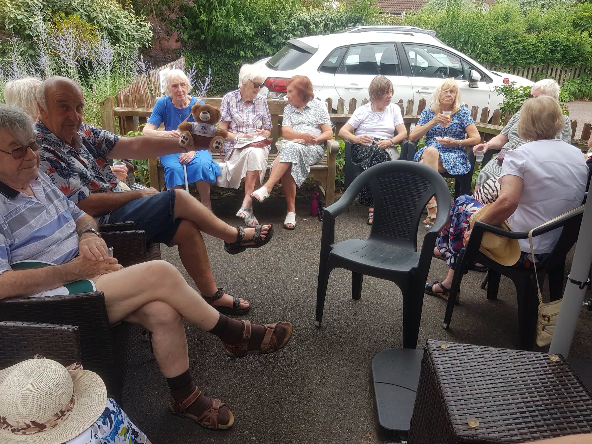 Residents at Holloway House enjoying their celebrations