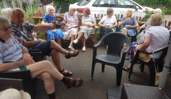 Residents at Holloway House enjoying their celebrations