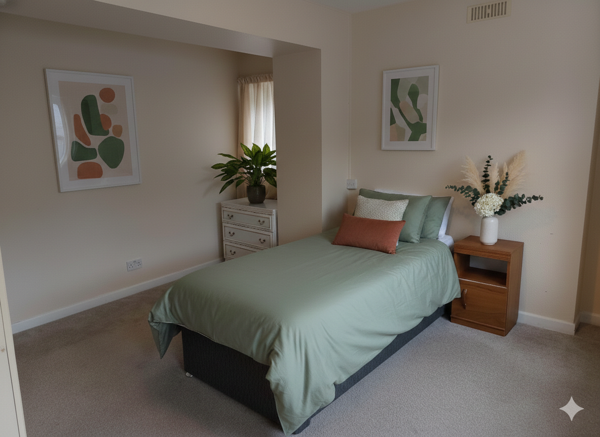 Single Bedroom, Abbeyfield House, Weston Super Mare BS23 3BB