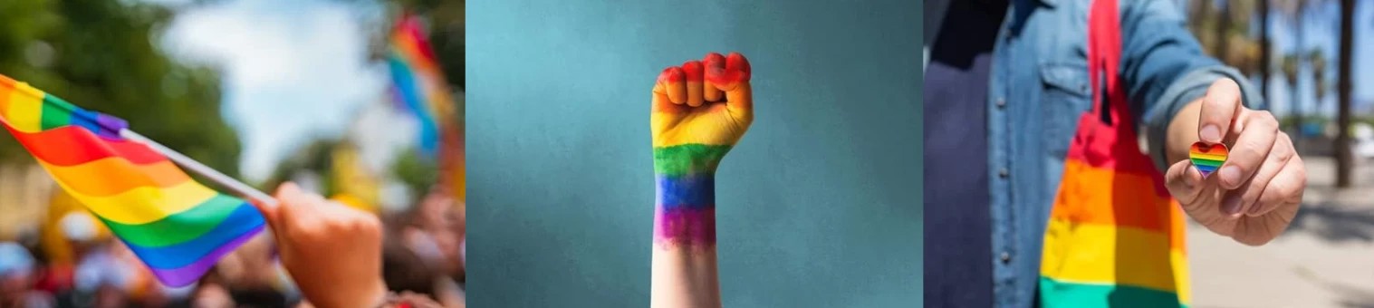 Collection of images celebrating Pride