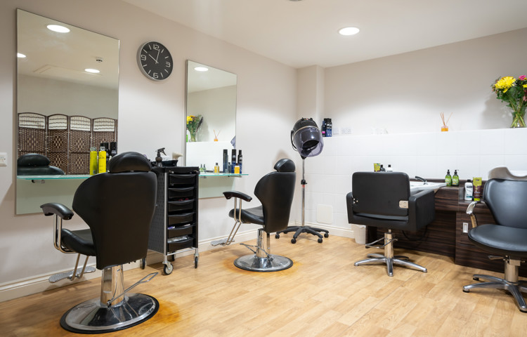View of hair salon and treatment room at Hampton House
