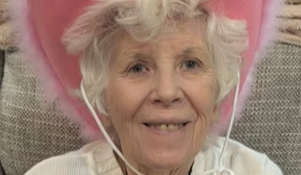 Resident from Abbeyfield House Bramhall with cowboy hat