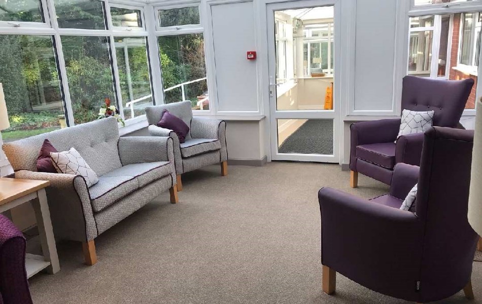 A seating area within a conservatory