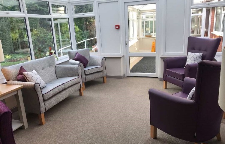 A seating area within a conservatory