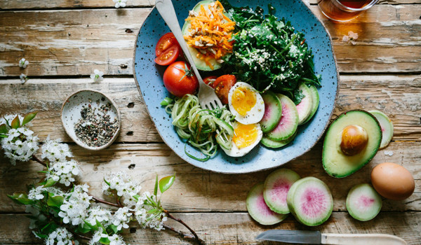 Bowl Filled With Mixed Vegetable Salad
