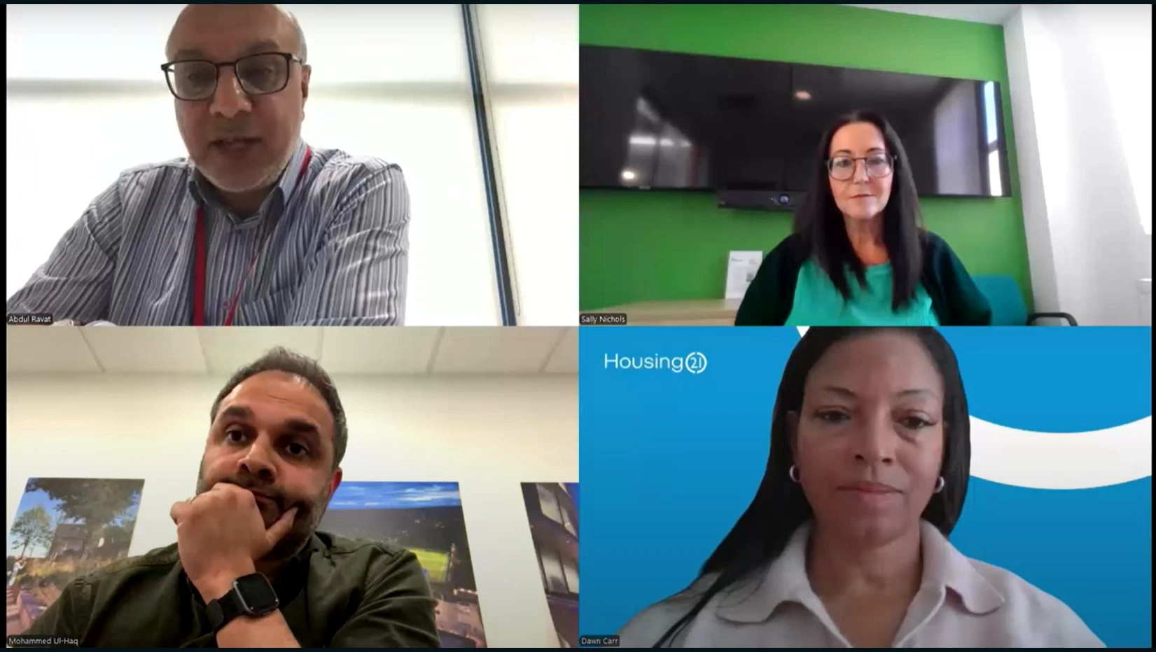Speakers at the Planning housing for an ageing population webinar