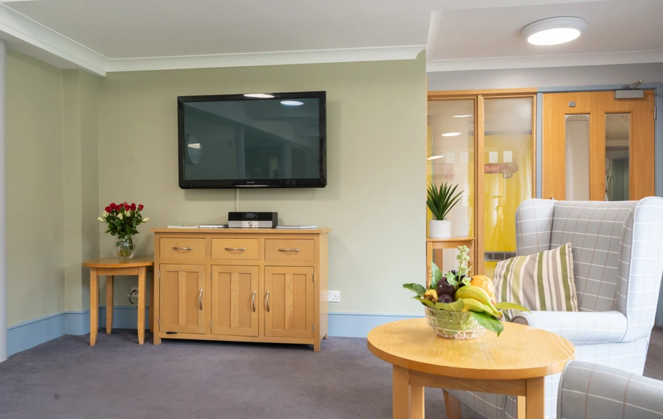 TV lounge at Abbeyfield House, New Malden KT3 3RL